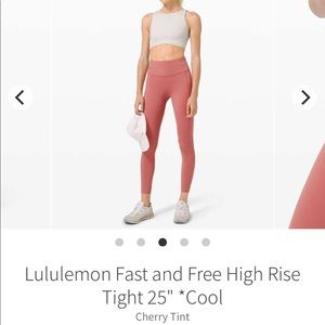 Fast and free Lulu lemon rose colored leggings